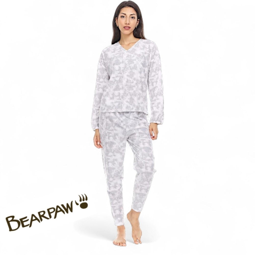 🆕️ Bearpaw Fleece Tie-Dye Lightweight Pajama Set Womens Size XL